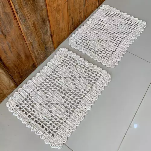 PAR RETANGULAR 2 ROSAS / LOSANGO CRU