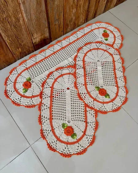 JOGO PASS. CRU LEQUE DETALHE COLORIDO BORDADO
