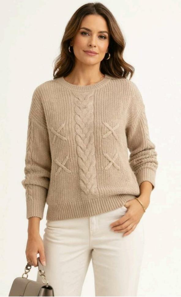 Blusa lã fang cordão