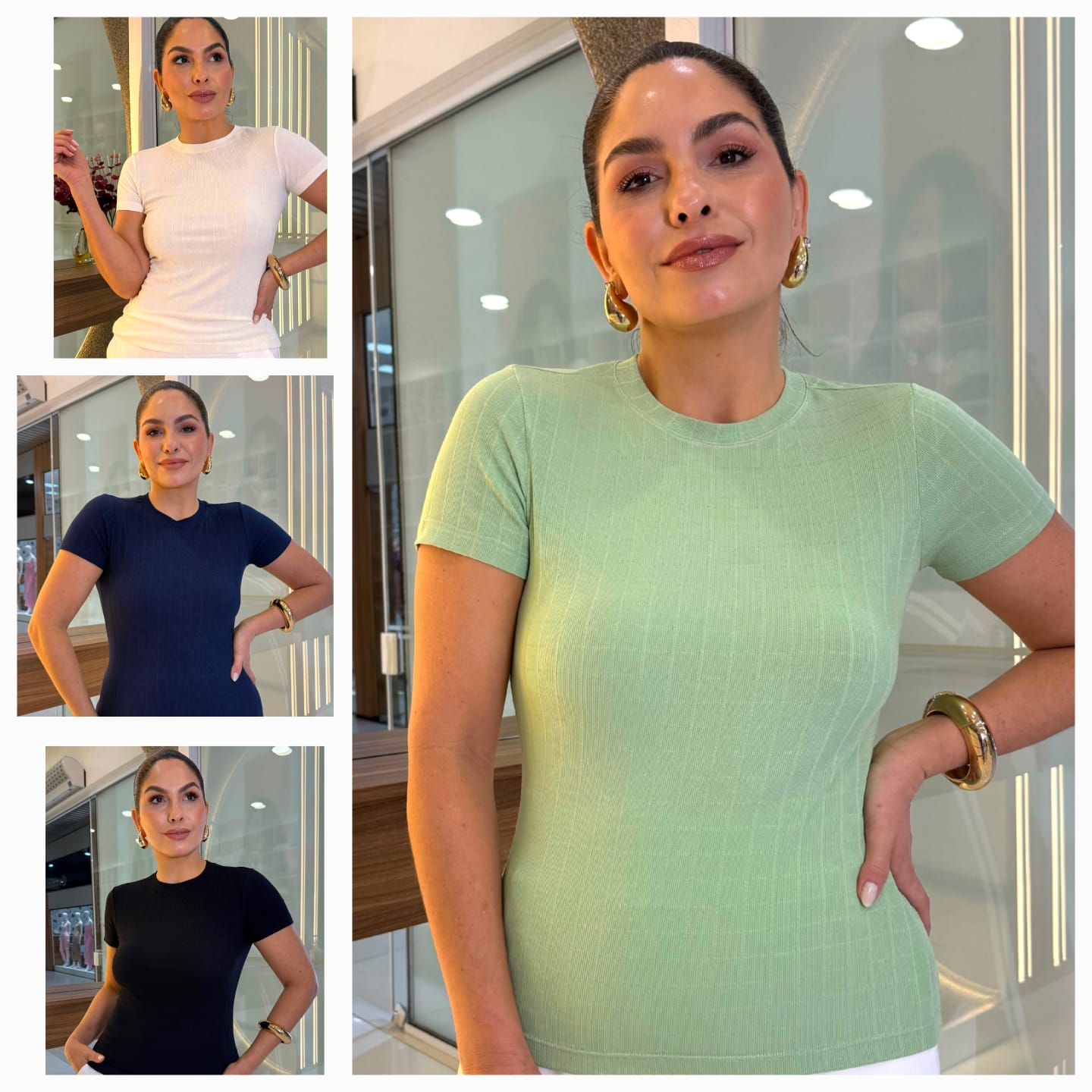 Blusa malha trabalhada