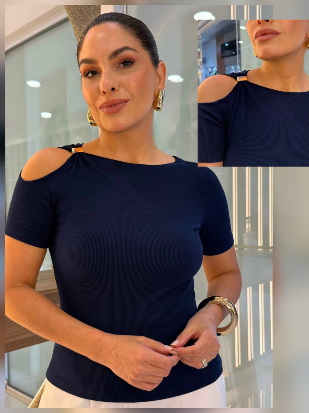 Blusa canelada