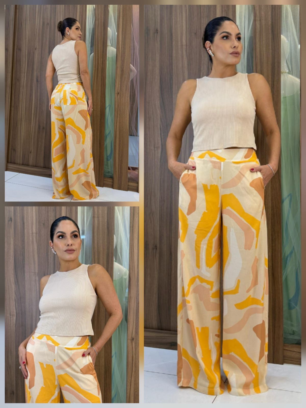 Calça viscose